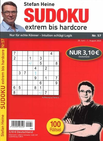 SUDOKU EXTREM BIS HARDCORE 57/2023