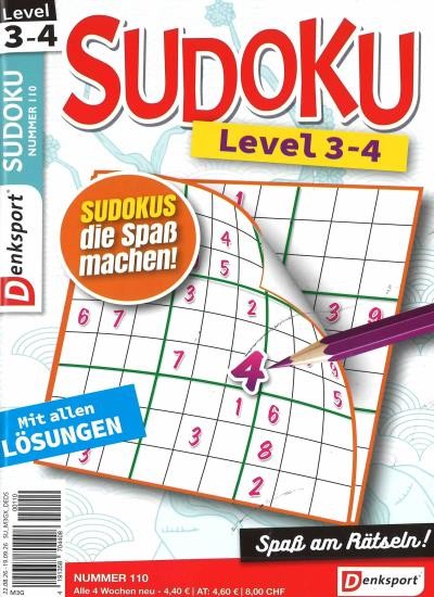SUDOKU LEVEL 3-4 110/2026