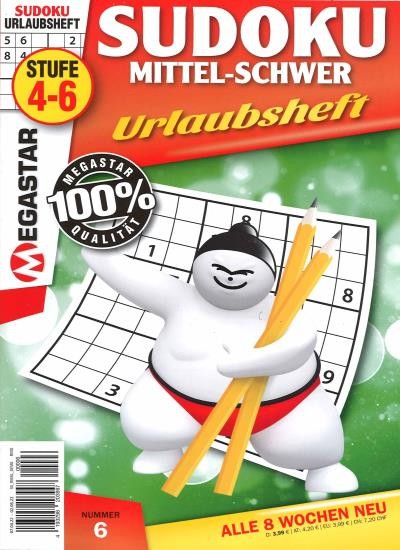 MEGASTAR SUDOKU MITTEL-SCHWER 6/2022