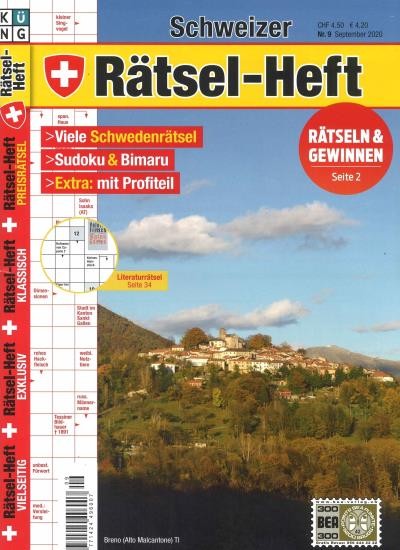 SCHWEIZER RÄTSEL-HEFT 9/2020