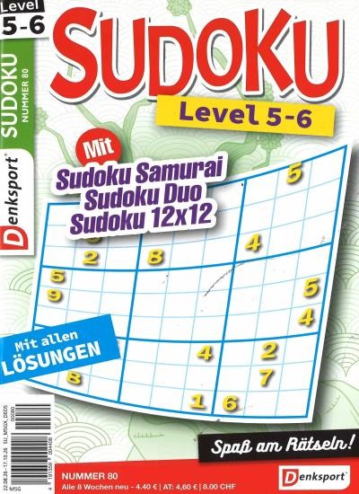 SUDOKU LEVEL 5-6 80/2026
