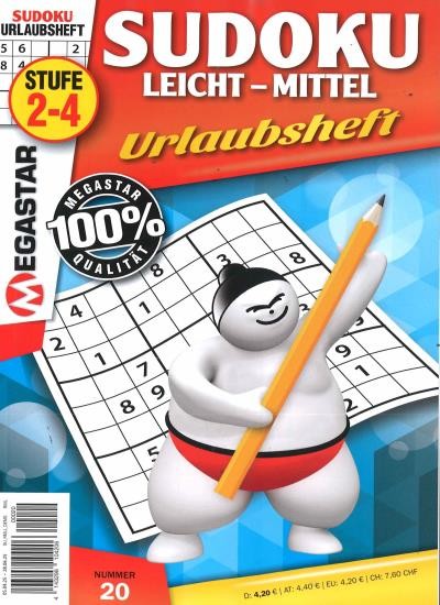 MEGASTAR SUDOKU LEICHT-MITTEL 20/2025