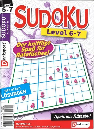 SUDOKU LEVEL 6-7 65/2026
