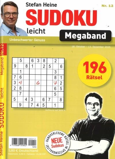 SUDOKU LEICHT MEGABAND 12/2025