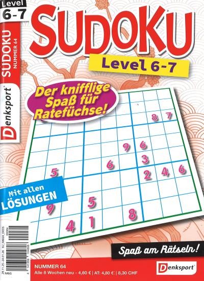 SUDOKU LEVEL 6-7 64/2025