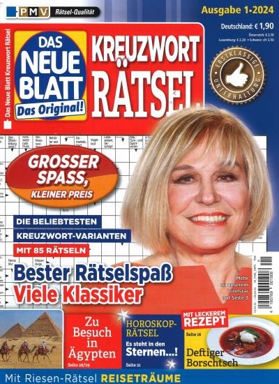 DAS NEUE BLATT KREUZWORT RÄTSEL 1/2024