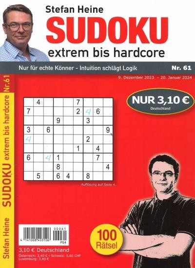 SUDOKU EXTREM BIS HARDCORE 61/2023