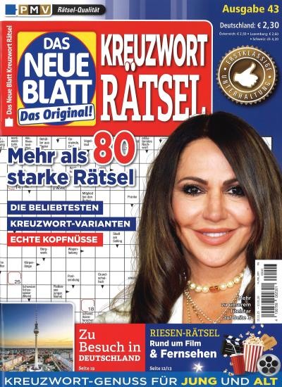 DAS NEUE BLATT KREUZWORT RÄTSEL 43/2025