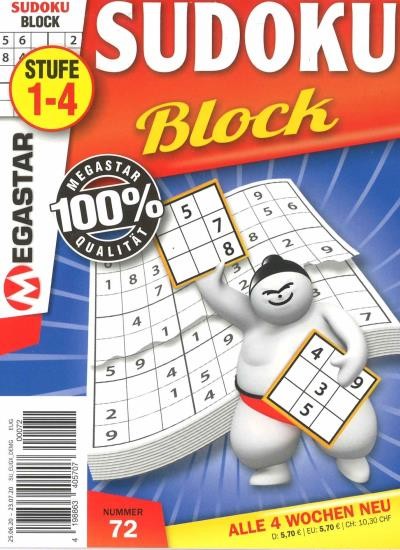 MEGASTAR SUDOKU BLOCK 72/2020