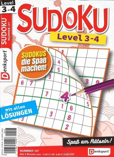 SUDOKU LEVEL 3-4 107/2026