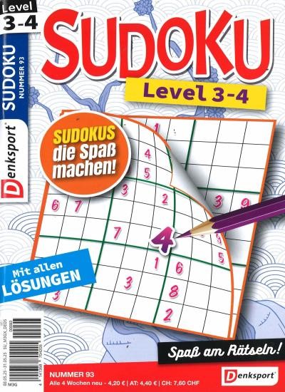 SUDOKU LEVEL 3-4 93/2025