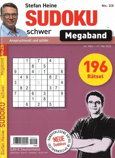 SUDOKU SCHWER MEGABAND Abo