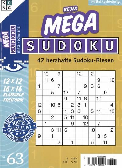 NEUES MEGA SUDOKU 63/2026