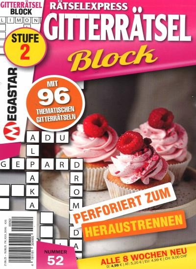 RÄTSELEXPRESS GITTERRÄTSEL BLOCK 52/2025