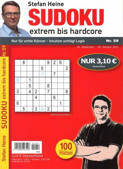 SUDOKU EXTREM BIS HARDCORE 59/2023