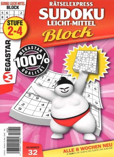 SUDOKU BLOCK LEICHT-MITTEL 32/2026