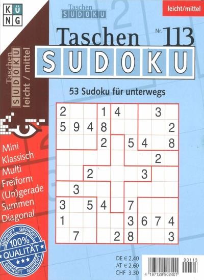 TASCHEN-SUDOKU 113/2021