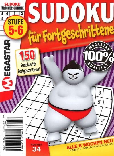 150 SUDOKU FÜR FORTGESCHRITTENE 34/2021