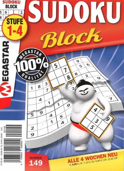 MEGASTAR SUDOKU BLOCK 149/2026