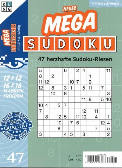 NEUES MEGA SUDOKU 47/2023