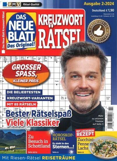 DAS NEUE BLATT KREUZWORT RÄTSEL 2/2024