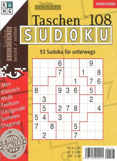 TASCHEN-SUDOKU 108/2020