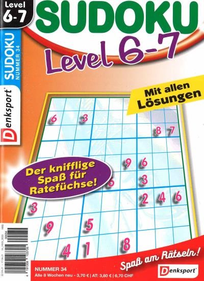 SUDOKU LEVEL 6-7 34/2021