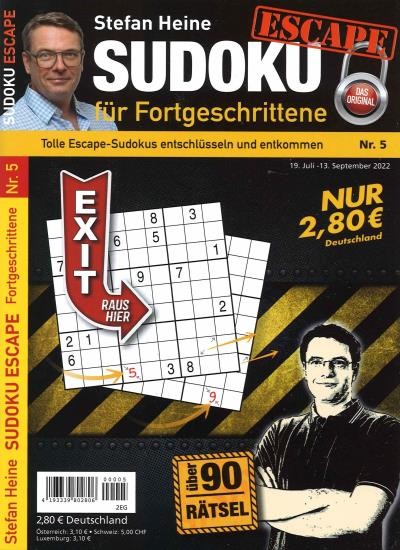 SUDOKU ESCAPE FORTGESCHRITTEN 5/2022