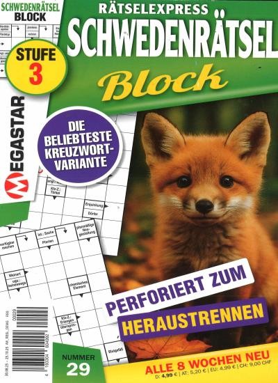 SCHWEDENRÄTSEL BLOCK 29/2025