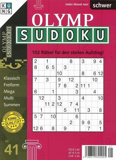OLYMP SUDOKU 41/2019
