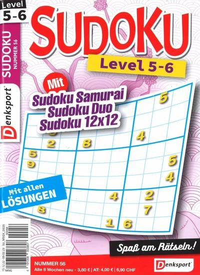 SUDOKU LEVEL 5-6 56/2022