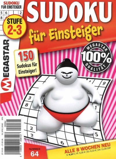 150 SUDOKU FÜR EINSTEIGER 64/2026