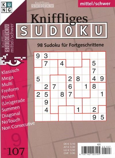 KNIFFLIGES SUDOKU 107/2022
