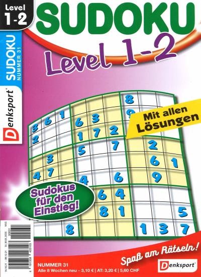 SUDOKU LEVEL 1-2 31/2021
