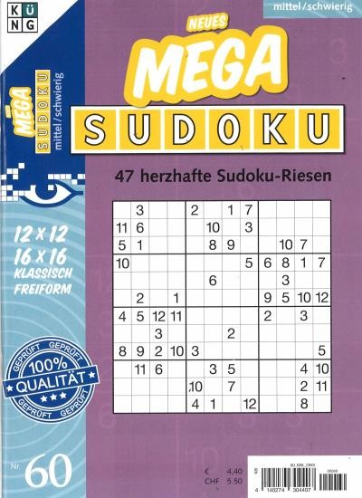 NEUES MEGA SUDOKU 60/2025