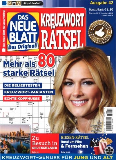 DAS NEUE BLATT KREUZWORT RÄTSEL 42/2025