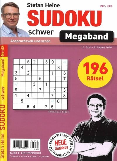 SUDOKU SCHWER MEGABAND Abo