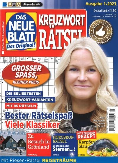 DAS NEUE BLATT KREUZWORT RÄTSEL 1/2023