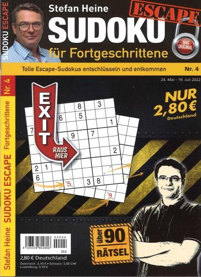 SUDOKU ESCAPE FORTGESCHRITTEN 4/2022