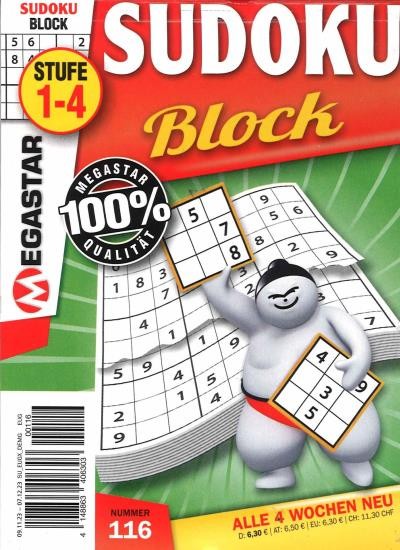 MEGASTAR SUDOKU BLOCK 116/2023