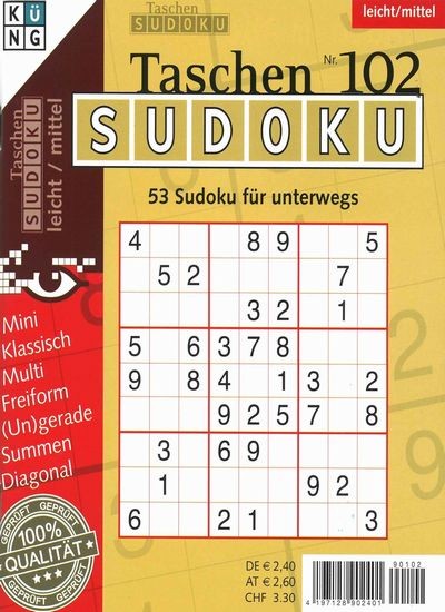 TASCHEN-SUDOKU 102/2019