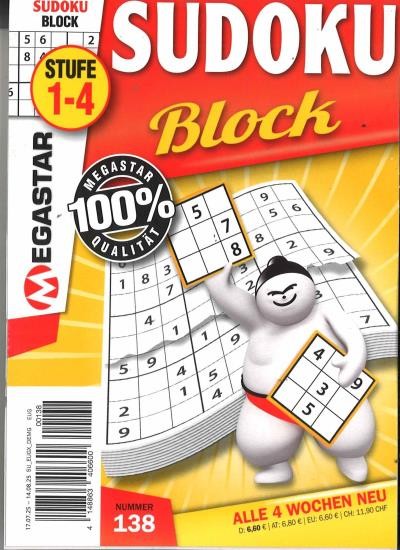 MEGASTAR SUDOKU BLOCK 138/2025