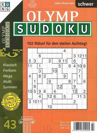 OLYMP SUDOKU 43/2019