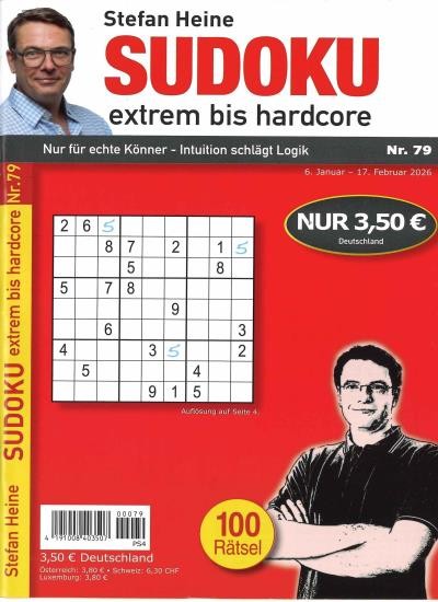 SUDOKU EXTREM BIS HARDCORE 79/2026