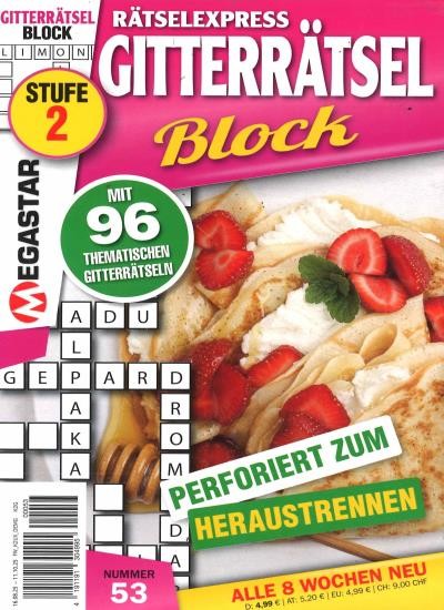RÄTSELEXPRESS GITTERRÄTSEL BLOCK 53/2025