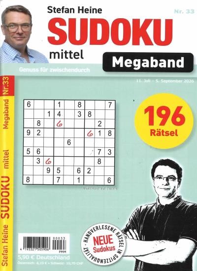 SUDOKU MITTEL MEGABAND Abo