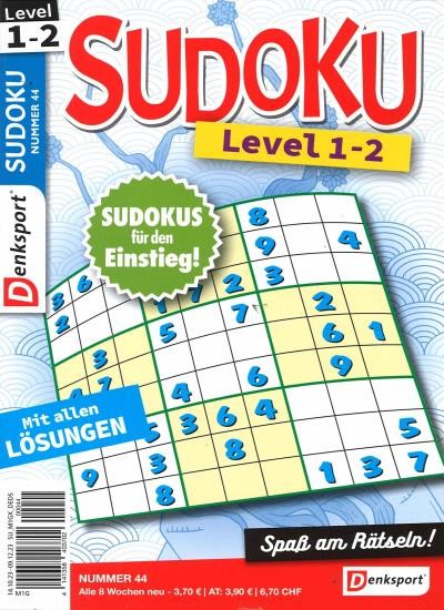SUDOKU LEVEL 1-2 44/2023