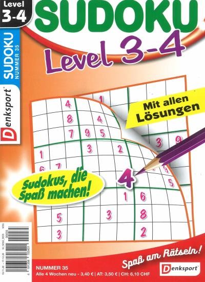 SUDOKU LEVEL 3-4 35/2020