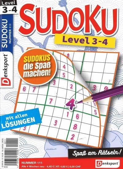 SUDOKU LEVEL 3-4 111/2026