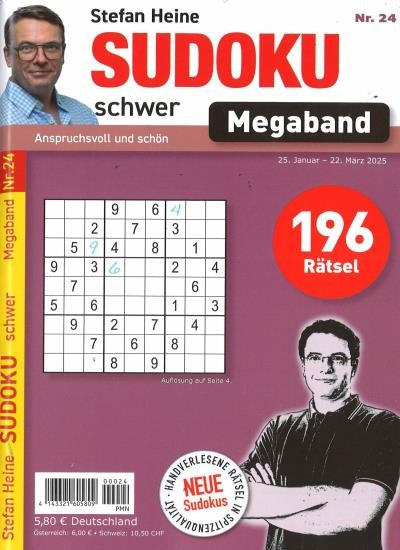 SUDOKU SCHWER MEGABAND Abo